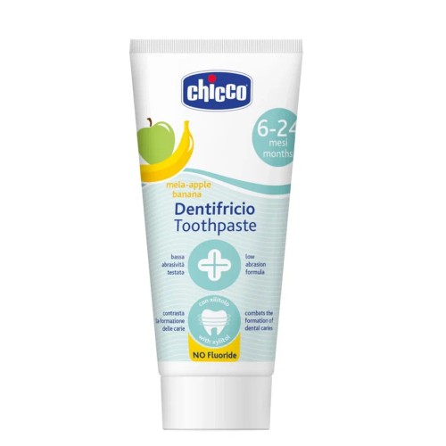 Зубная паста Chicco детская яблоко-банан 50 мл 6-24 месяцев