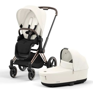 Коляска 2 в 1 Cybex Priam IV Rosegold Off White