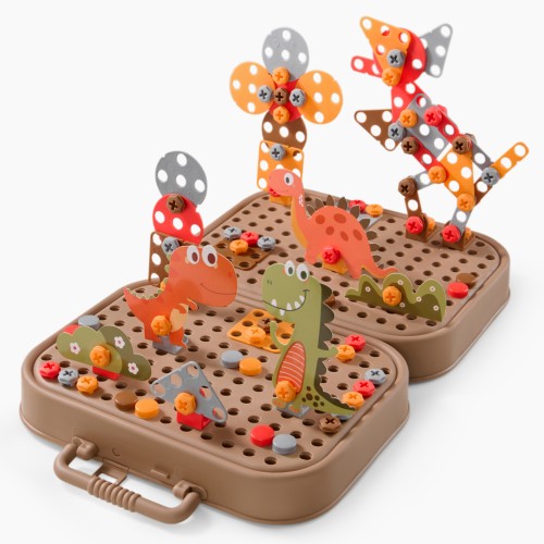 Конструктор игрушка Happy Baby DINO TOOL KIT brown