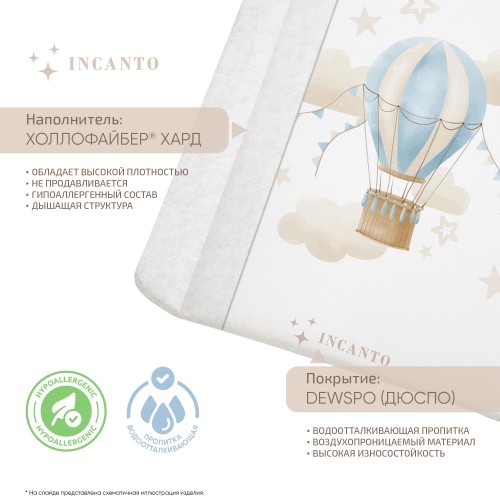 Матрас для пеленания Incanto Воздушный шар 70*65 см прямой