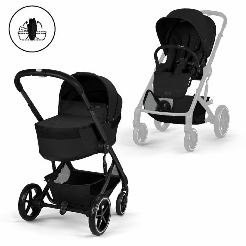 Коляска 2 в 1 Cybex Balios S Lux TPE 2026 Moon Black - фото 1
