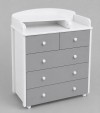 Комод Азбука Кроваток Marco 800/5 белый/серый