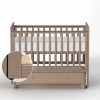 Кроватка Antemi Classic Sleep Premium 120х60 ящик/маятник Капучино
