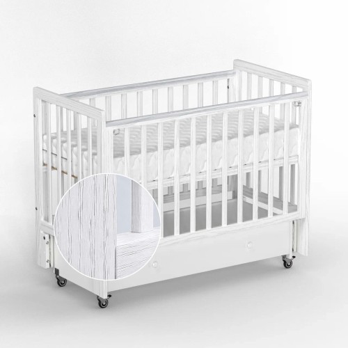 Кроватка Antemi Classic Sleep Premium 120х60 ящик/маятник Белый - фото 1