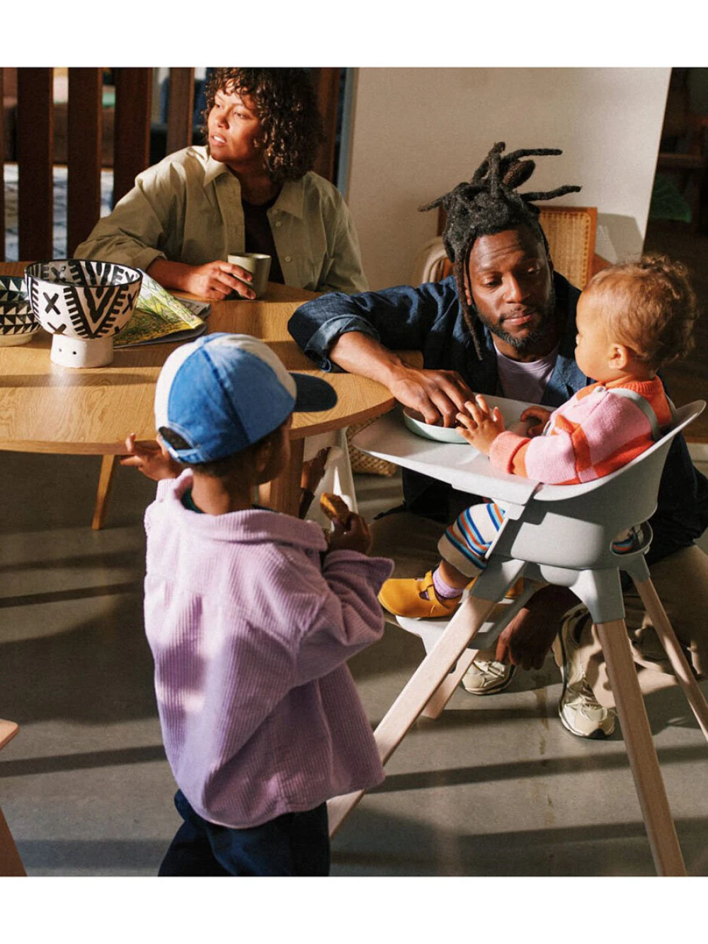 Стул для кормления Stokke Clikk Bamboo Черный/Коричневый