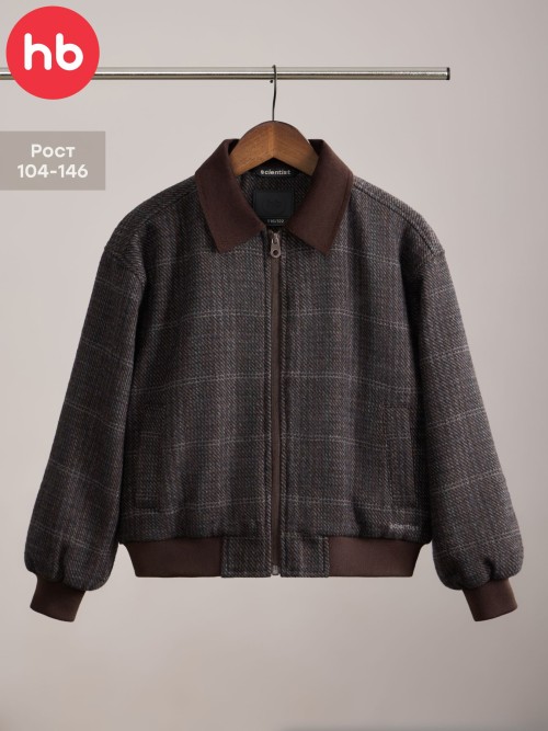 Куртка Happy Baby (темно-синяя (клетка) / dark blue (checkered), 104–110, 88392-1)