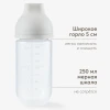 Бутылочка Happy Baby с крышкой и силиконовой соской, 250 мл (light gray new, 10031)