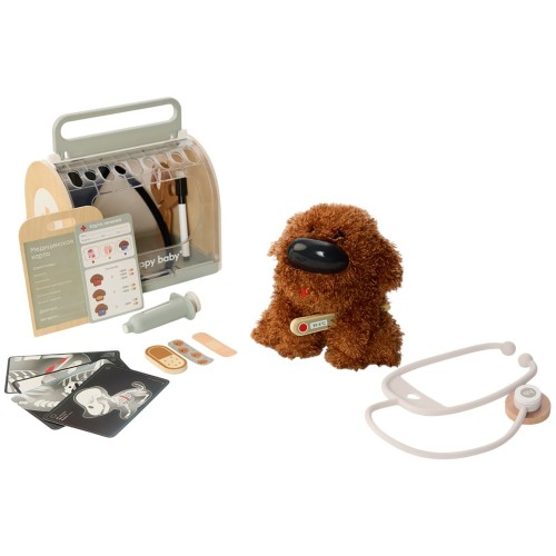 Интерактивная игрушка Happy Baby Clinic Zoo brown