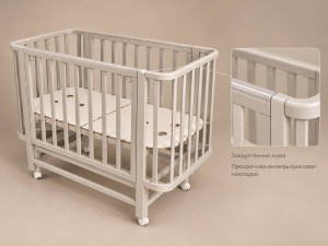 Кроватка Renelli Nola 120*60 с маятником Кашемир