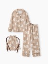 Пижама Happy Baby (лонгслив и брюки пижамные) (beige, 92–98, 88727-1)
