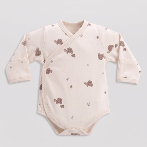 Боди Lapetti с длинным рукавом "Черепашки", цв.бежевый р.62 БД03-62