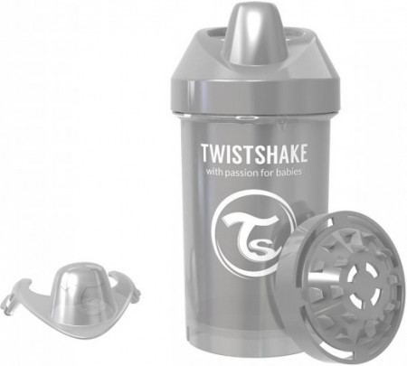 Поильник Twistshake Crawler Cup 300 мл. Жемчужный серый 8+m