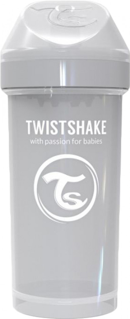 Поильник Twistshake Kid Cup 360 мл. Жемчужный серый 12+m.  - фото 1