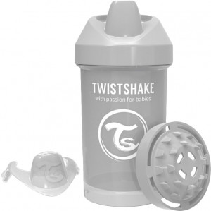 Поильник Twistshake Crawler Cup 300 мл. Пастельный серый (Pastel Grey). Возраст 8+m. Арт. 78278