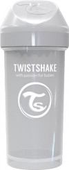 Поильник Twistshake Kid Cup 360 мл. Пастельный серый (Pastel Grey). Возраст 12+m. Арт. 78284