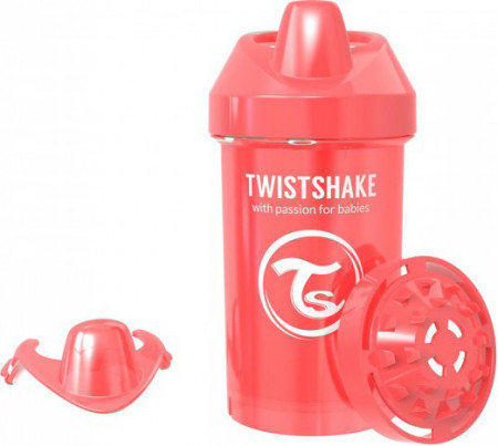 Поильник Twistshake Crawler Cup 300 мл. Жемчужный/крас 8+m