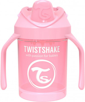 Поильник Twistshake Mini Cup 230 мл. Паст розовый 4+m 78267 - фото 1