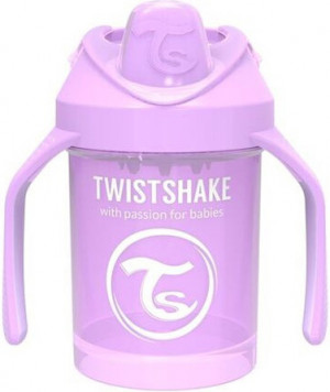 Поильник Twistshake Mini Cup 230 мл. Пастельный фиолетовый (Pastel purple). Возраст 4+m. Арт. 78270