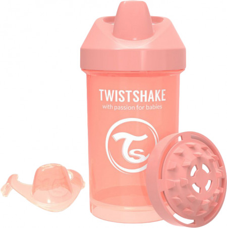 Поильник Twistshake Crawler Cup 300 мл. Пастельный персиковый (Pastel Beige)Возраст 8+m. Арт. 78277