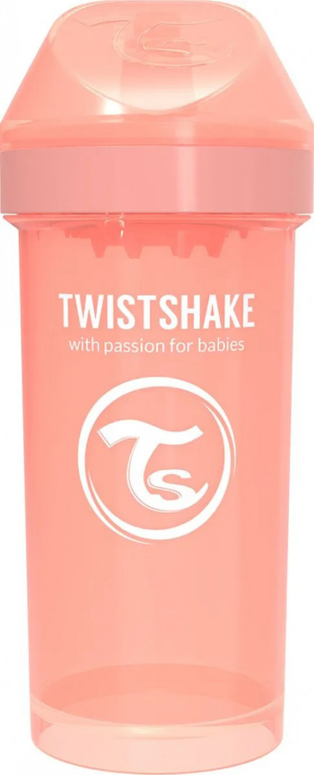 Поильник Twistshake Kid Cup 360 мл. Пастельный персиковый  (Pastel Peach). Возраст 12+m. Арт. 78322