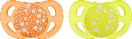 Пустышка  Twistshake в наборе из 2 шт. Желто-оранжевая  воз.0-6 арт.78084