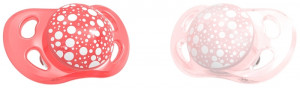 Пустышка  Twistshake в наборе из 2 шт. Жемчужный розовый и красный   воз.0-6 арт.78392