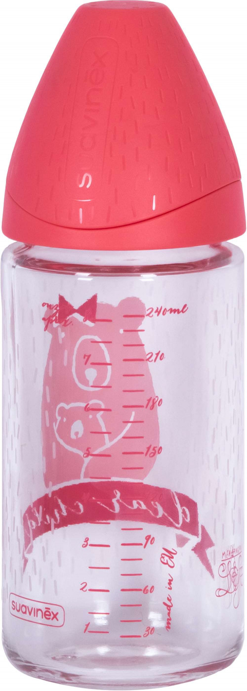 Бутылка Suavinex 270мл Бл,розовый 0-6мес